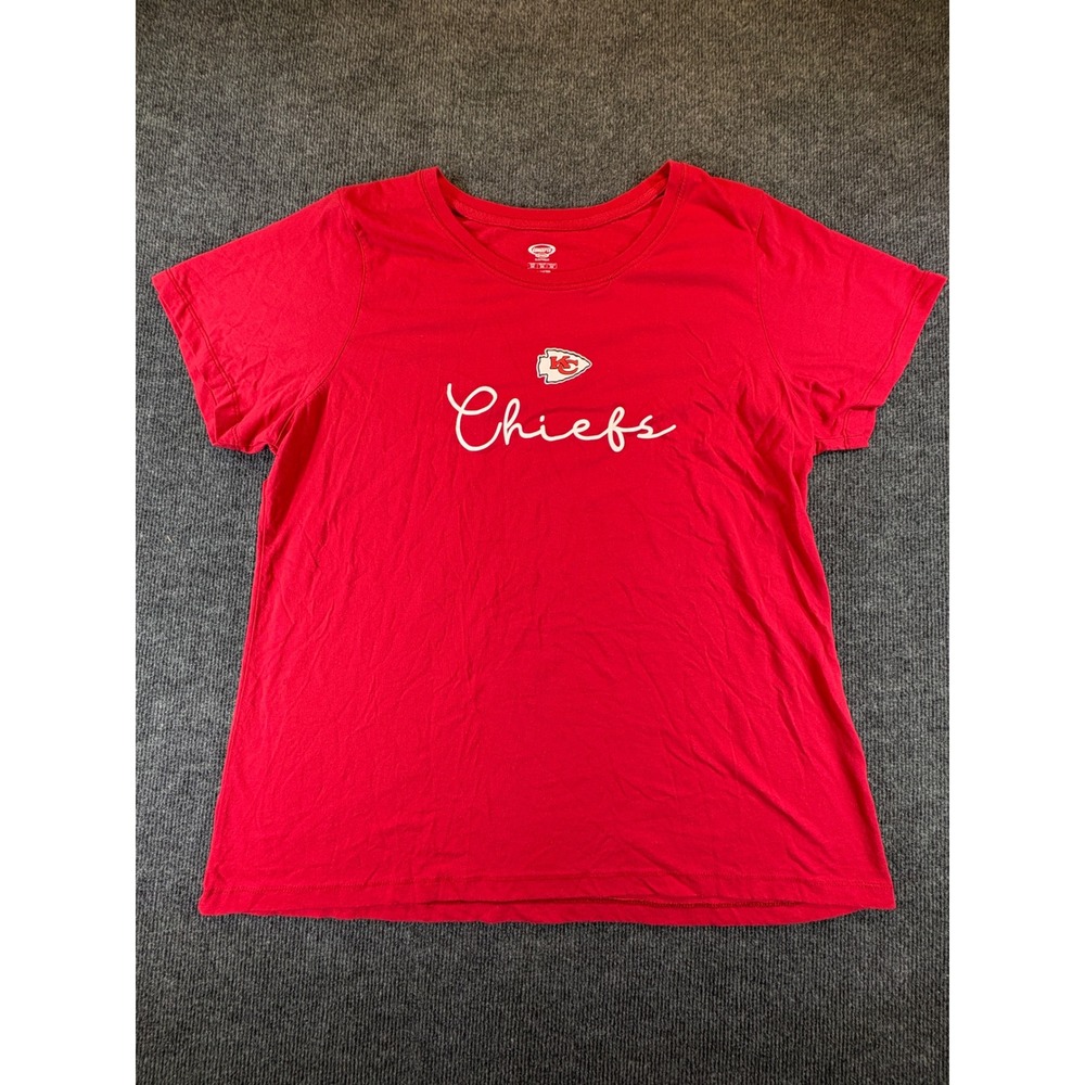Concepts Sport Kansas City Chiefs Red Sleepwear Top Womens 2X NFL Short Sleeve
